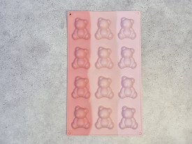Molde silicona tricolor 12 mini ositos